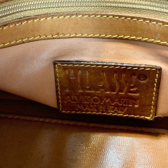 Vintage Alviero Martini 1A Classe Geo Map Satchel Bag Italy Coated Canvas Unisex - Picture 8 of 16